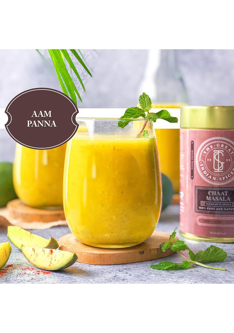 The Great Indian Spicery | Chaat Masala 100Gm Tin Farm Fresh, Authentic Blend Of 15 Spices, Non-Adulterated Tangy, Sour & Salty Flavor Perfect For Sprucing Up Snacks Meals