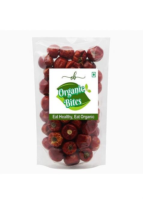 Organic Bites Boriya Red Chilli Whole | Gol Mirchi Spicy Round Chillies Sabut Lal Mirch Dry Chilly I Mundu Chili |Gundu -250 Gm
