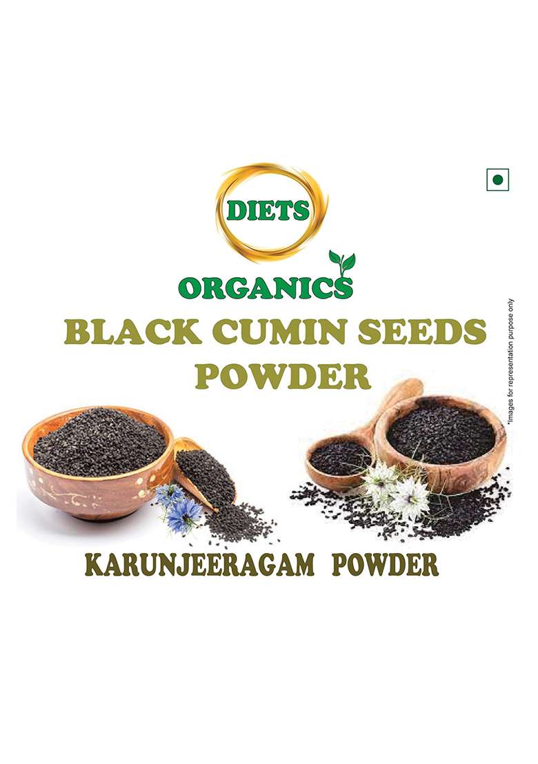 Diets Organics Karunjeeragam Powder,Kalonji,Black Cumin Powder -50 G - Indya