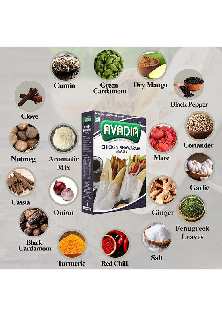 Avadia Chicken Shawarma Masala (100 Gm *Pack Of 2)