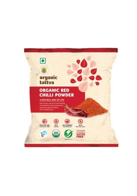 Organic Tattva Tattva, Red Chilli Powder, 100 Gram | Lal Mirch Powder Pesticide And Chemical Free With Natural Oils Rich Aroma Naturally Gluten Pack Of 2
