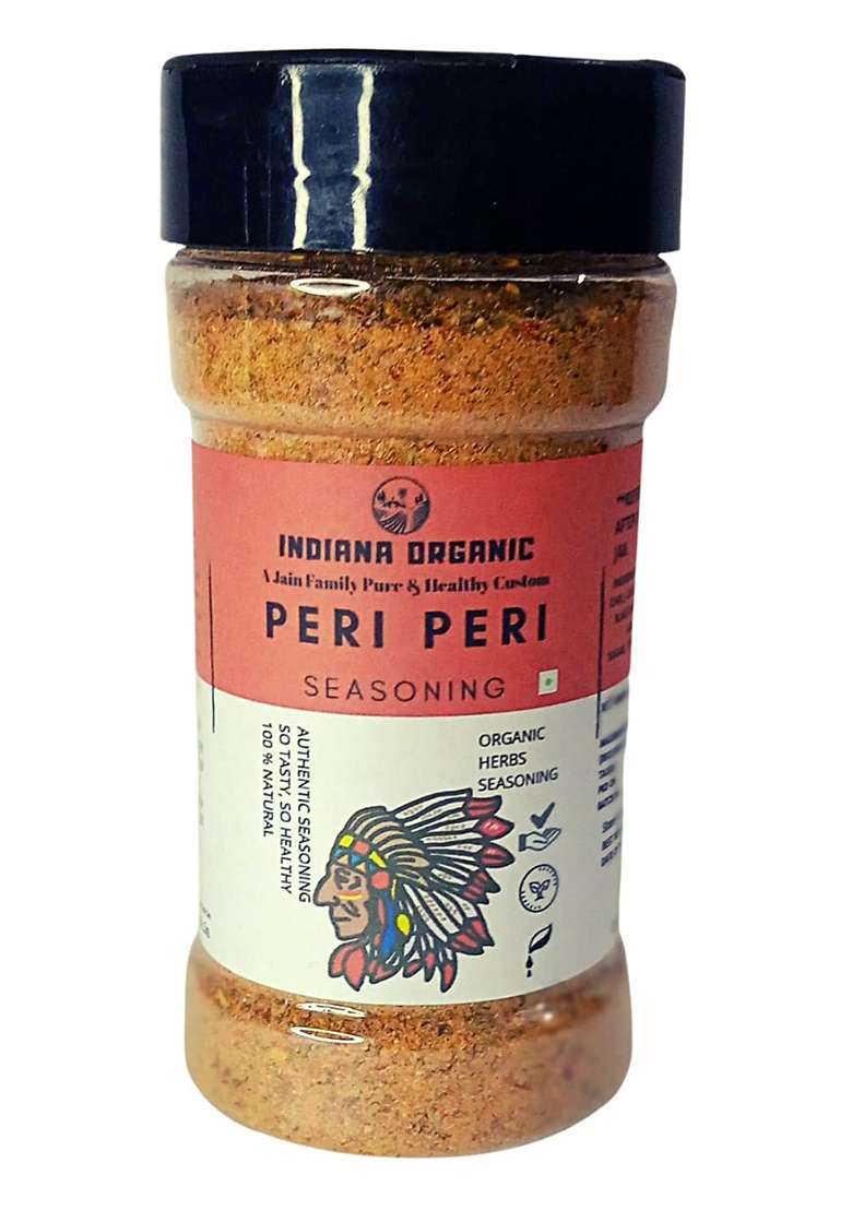 Indiana Organic Peri Seasoning - Preservative Or Flavor Enhancer Free, Packed On Order Freshly Made. 100 Gram, No Onion And Garlic - Indya