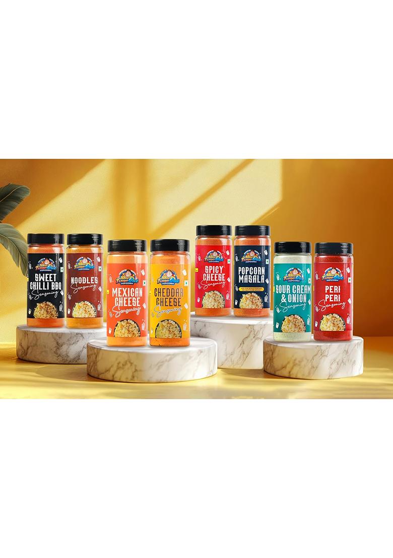 Time Out Popcorn Mexican Cheese Seasoning, Multi-Purpose Powder, And Snacks Flavoring,Pack Of 2, 100G Each