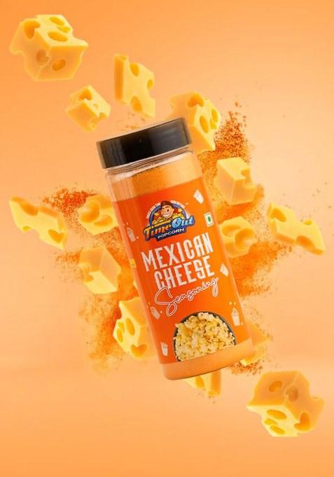 Time Out Popcorn Mexican Cheese Seasoning, Multi-Purpose Powder, And Snacks Flavoring,Pack Of 2, 100G Each
