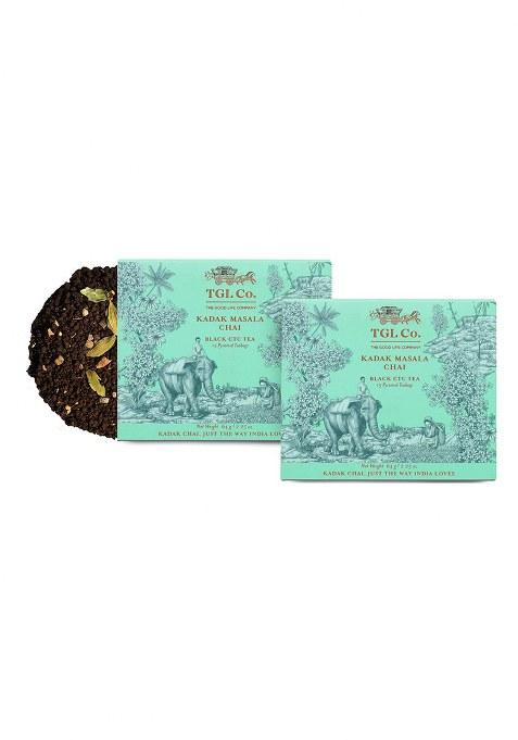 Tgl Co. The Good Life Company Kadak Masala Chai (Pack Of 2, 16 Tea Bags Each) | Immunity Booster Anti-Inflammatory & Antibacterial Properties Bold Spiced Flavor Supports Digestion Aromatic Indian Blend
