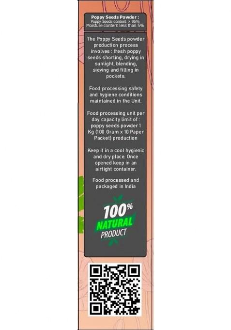 Tastelle Poppy-Seeds Powder Kasa Seed. Powder. 100G | Poppy Seeds.Powder