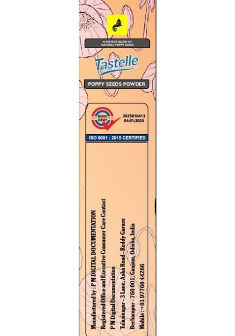 Tastelle Poppy-Seeds Powder Kasa Seed. Powder. 100G | Poppy Seeds.Powder