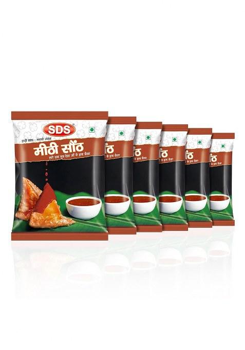 Sds Meethi Sonth Chutney - 100G (Pack Of 6) | Ready-To-Eat Tamarind & Jaggery Sweet For Chaat, Samosa, Dahi Bhalla, Kachori Snacks