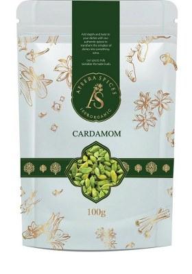 Afeera Spices 100G Premium Green Cardamom 8Mm | Whole Elaichi No Artificial Colours Fresh Aromatic Bold Pods For Tea, Cooking & Biryani