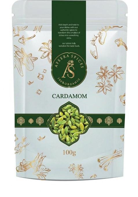 Afeera Spices 100G Premium Green Cardamom 8Mm | Whole Elaichi No Artificial Colours Fresh Aromatic Bold Pods For Tea, Cooking & Biryani
