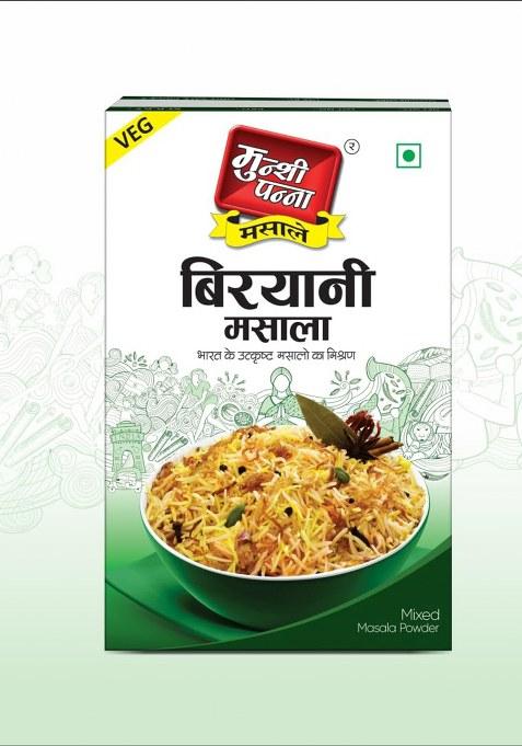 Munshi Panna Brand-Fresh & Special Biryani Masala | Easy To Cook Spice Mix -100G Pack Of 2