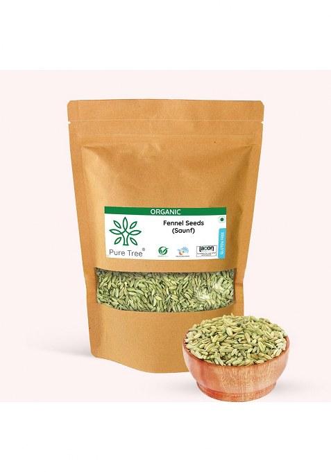 Pure Tree Certified Organic Fennel Seeds | 250 Gm Saunf, Variyali Perumjeerakam Whole Spices Sombu Saunf Rich Flavour