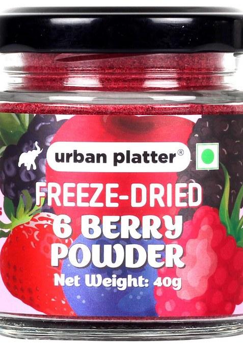 Urban Platter Freeze-Dried 6 Berry Powder, 40G / [Blueberry, Mulberry, Cherry, Raspberry, Strawberry And Blackberry], 0.04 Kg