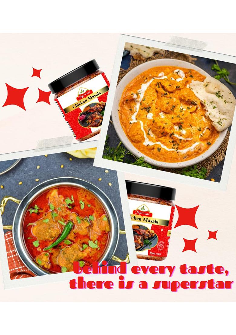Marwar Chicken Masala | Authentic Indian Spice Blend For Curries & Gravies 1Kg Aromatic Rich Flavorful Dishes Jar Pack