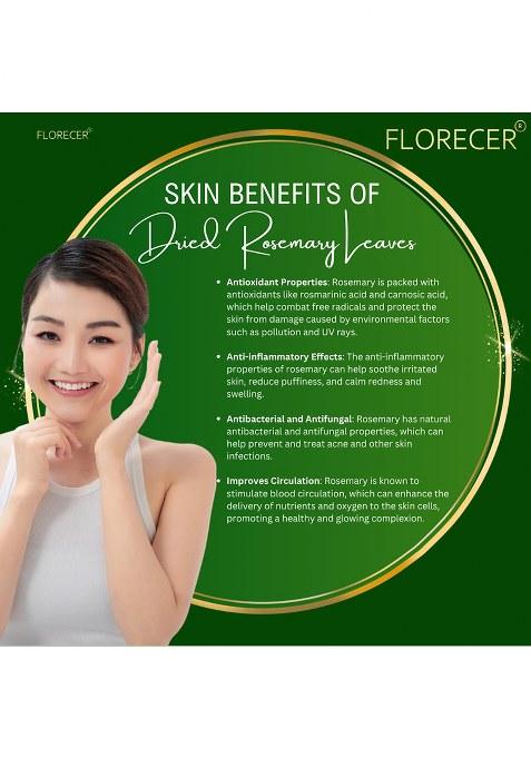 Florecer Rosemary Leaves 100G With Spray Bottle (100 Ml), For Hair Care And Seasoning Food Herbal Tea | Dried 100% Pure Organic Helps In Growth