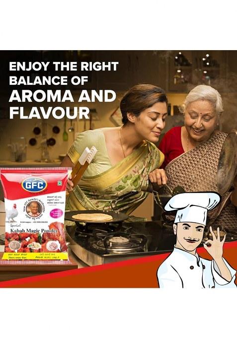 Gfc Kebab Powder With Recipe Book| Just Marinate & Cook Restaurant Dhaba Style|Ready To For Aromatic Flavourful Cooking|Instant Kabab Masala Ready Use