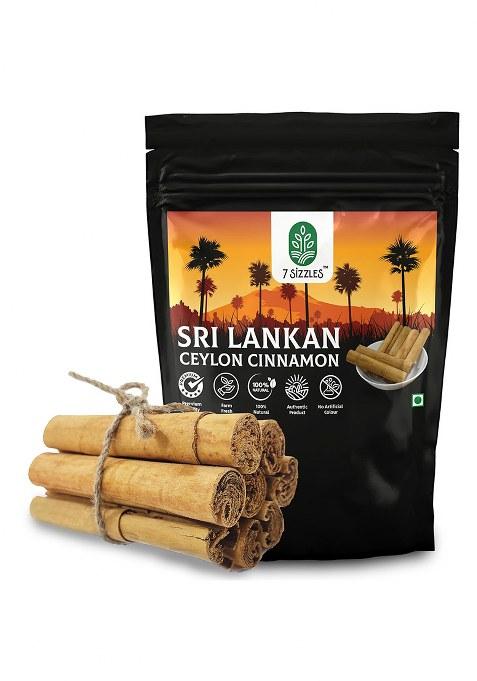 7 Sizzles Srilankan Ceylon Cinnamon Stick/Dalchini Sticks/Fresh True Quills (Cinnamomum Verum) (100 Gm)