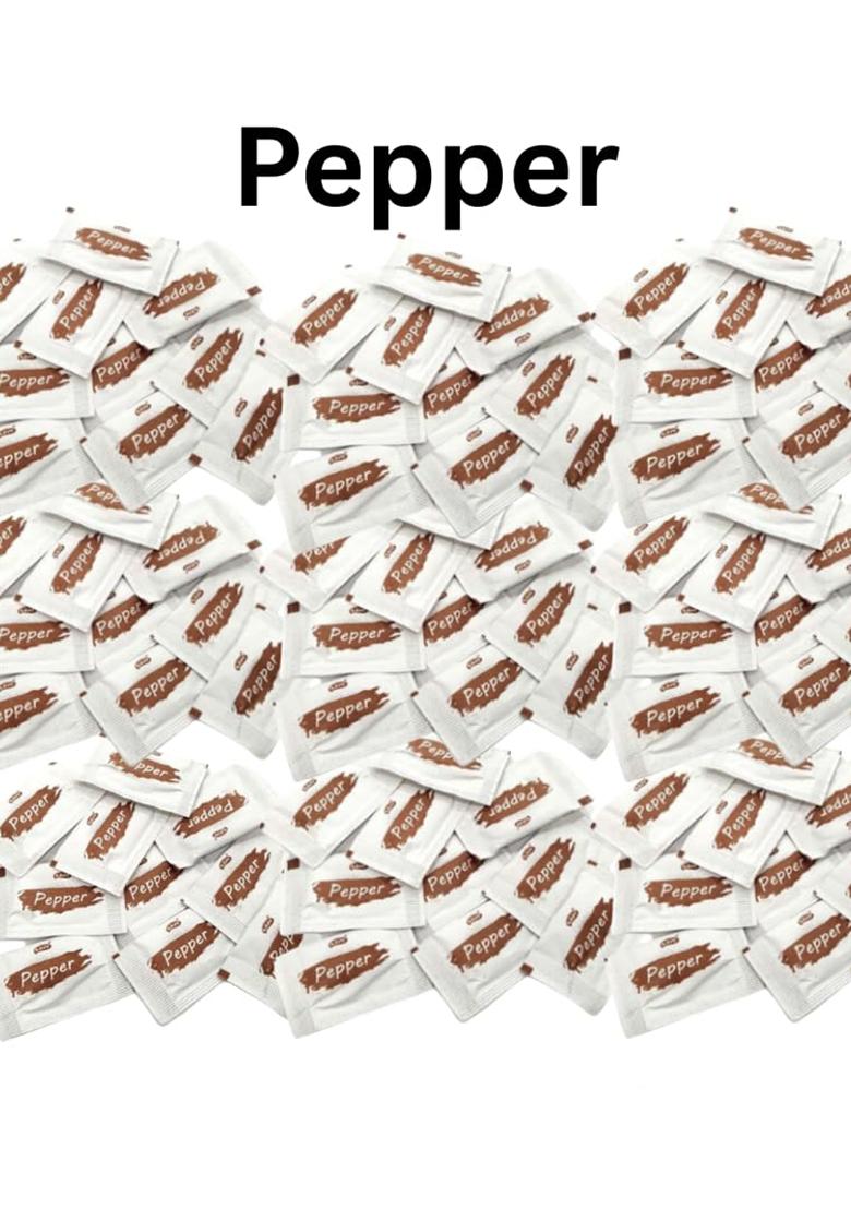 Shuddhpack Salt Sachet 1G, Black Pepper Sachets & Chaat Masala Combo | Hygienic Single-Use Seasoning For Hotels, Restaurants, Cafes Food Delivery Disposable Packets Travel Catering