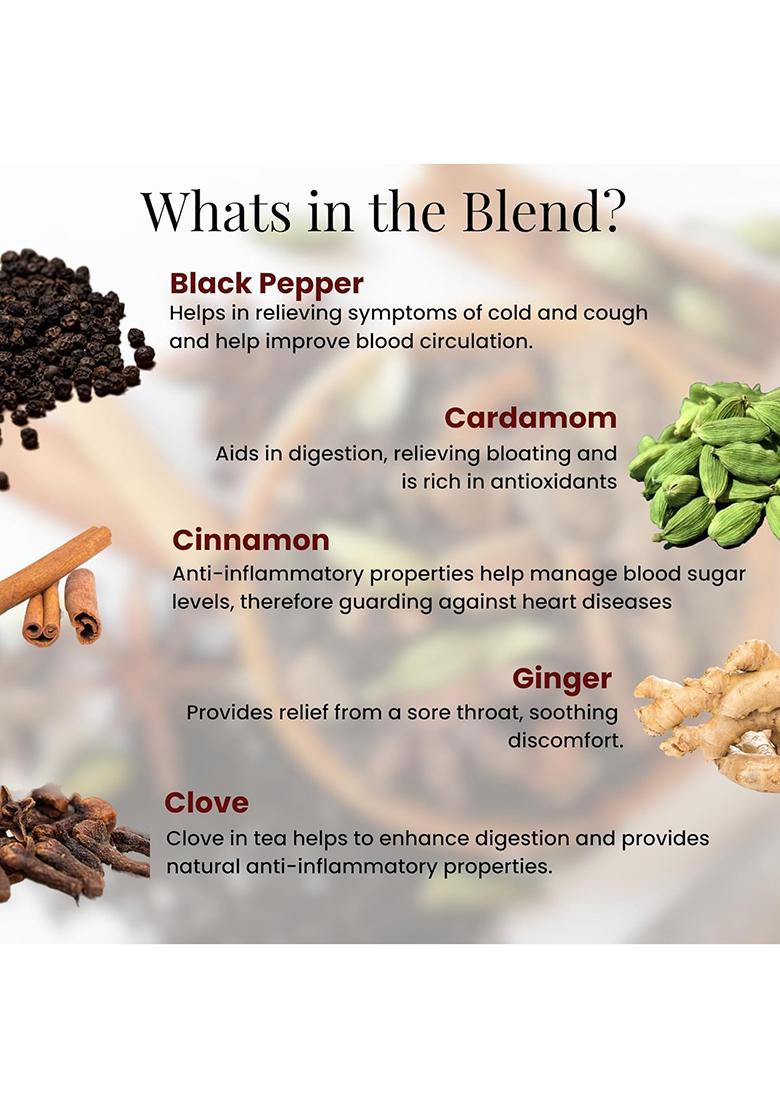 Jawai Rajwadi Kadak Masala Chai | Black Tea Ctc With 5 Immunity Boosting Spices Patti 100% Natural Flavour Nahi Asli Piyo 250 G