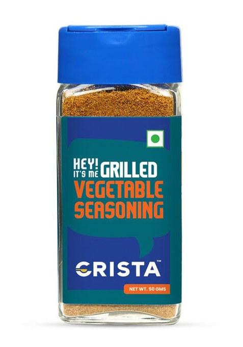 Crista 50 Gms Grilled Vegetable Seasoning | Bbq Mixed Spices Blend Multipurpose, Fresh & Flavourful Zero Added Colours, Fillers, Additives Preservatives Vegan