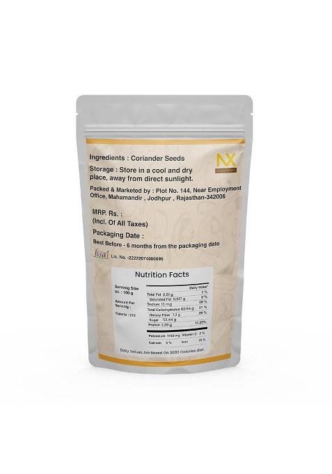 Natrixeed Coriander Seeds 1Kg | Whole Sabut Dhaniya Pure & Natural Cold Ground Spices No Added Flavors Organic Traditional Indian (1000G)