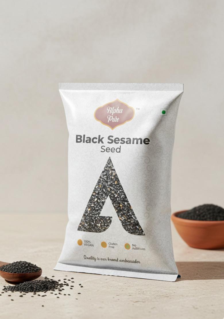 Alpha Pure Black Sesame Seeds Til Whole Spices 1Kg
