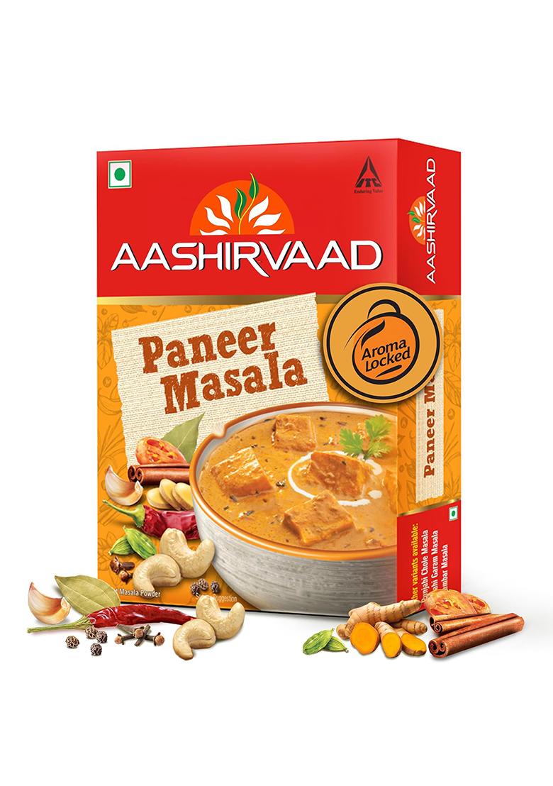 Aashirvaad Paneer Masala, 100G, Blended Spice For Authentic Taste And Colour