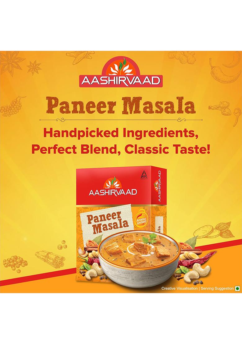 Aashirvaad Paneer Masala, 100G, Blended Spice For Authentic Taste And Colour