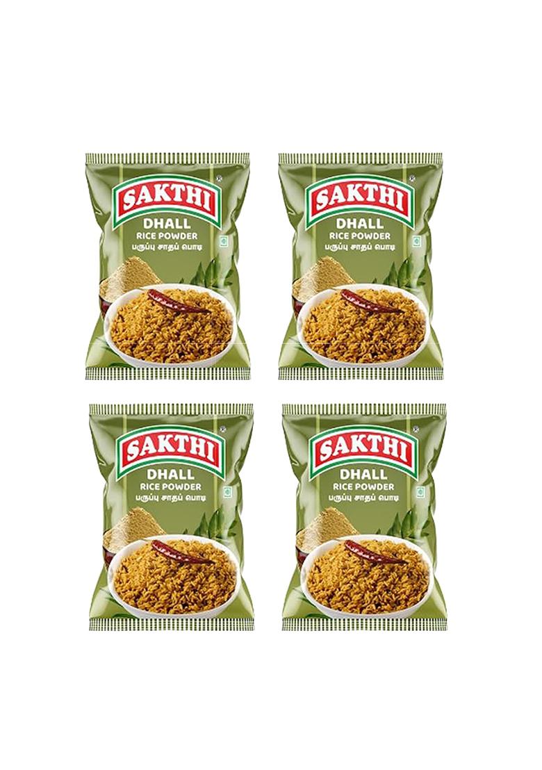 Sakthi 100 Gm Dhal Rice Mix Powder South Indian Flavoured Premium Spices Blend Instant | Fresh & Natural Paruppu Podi No Preservatives (Pack Of 4)