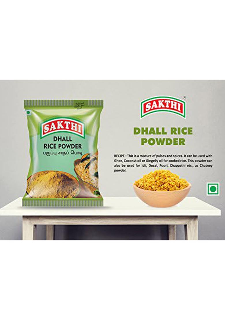 Sakthi 100 Gm Dhal Rice Mix Powder South Indian Flavoured Premium Spices Blend Instant | Fresh & Natural Paruppu Podi No Preservatives (Pack Of 4)
