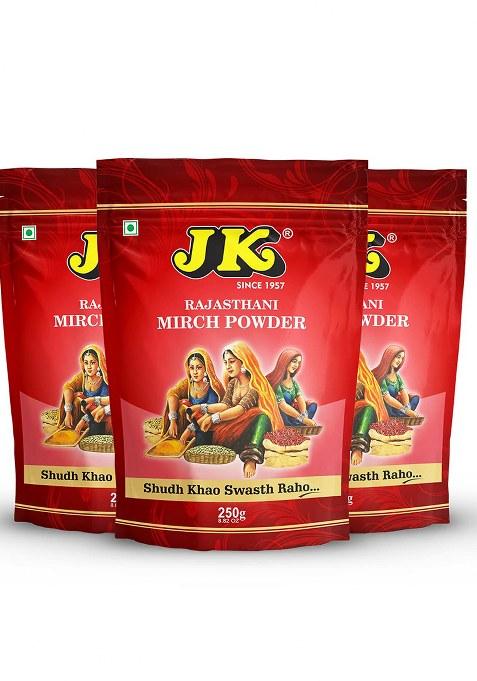 Jk Rajasthani Red Chilli Powder Premium Spicy & Aromatic For Authentic Flavor, 250G (Pack Of 3)