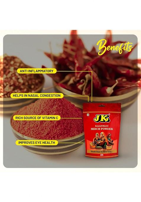 Jk Rajasthani Red Chilli Powder Premium Spicy & Aromatic For Authentic Flavor, 250G (Pack Of 3)