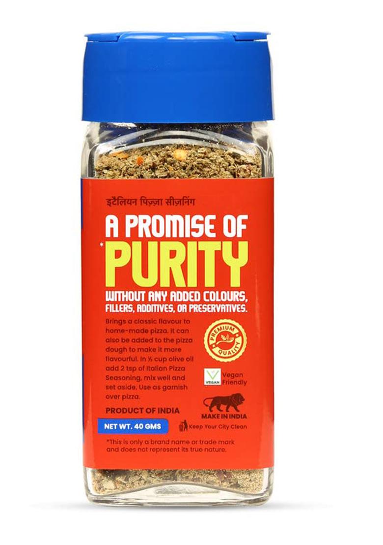 Crista 40 Gms Italian Pizza Seasoning | For Pasta, Salads & Breads Vegan Fresh Flavourful Zero Added Colours Preservatives Cholesterol Free Trans Fat