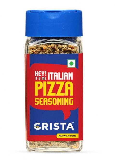 Crista 40 Gms Italian Pizza Seasoning | For Pasta, Salads & Breads Vegan Fresh Flavourful Zero Added Colours Preservatives Cholesterol Free Trans Fat