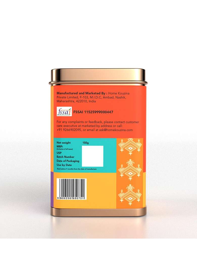 Home Kouzina Udupi Sambhar Powder 150G | Authentic Udupi-Style Sambar Masala Traditional Spice Blend For Homemade Small Batch No Additives All Natural Ingredients - Indya