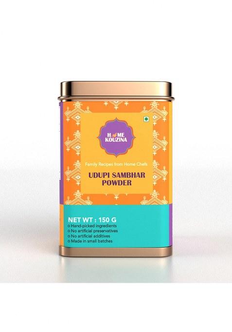 Home Kouzina Udupi Sambhar Powder 150G | Authentic Udupi-Style Sambar Masala Traditional Spice Blend For Homemade Small Batch No Additives All Natural Ingredients