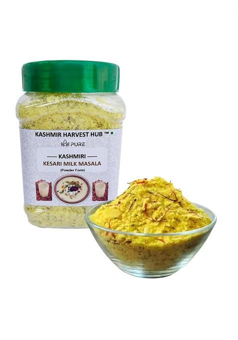 Kashmir Harvest Hub Kashmiri Kesar Milk Masala Powder - 100G | Enriched With Dry Fruits & Pure Doodh Healthy Nutritious Natural Premium Sugar Free (Pack Of 1)