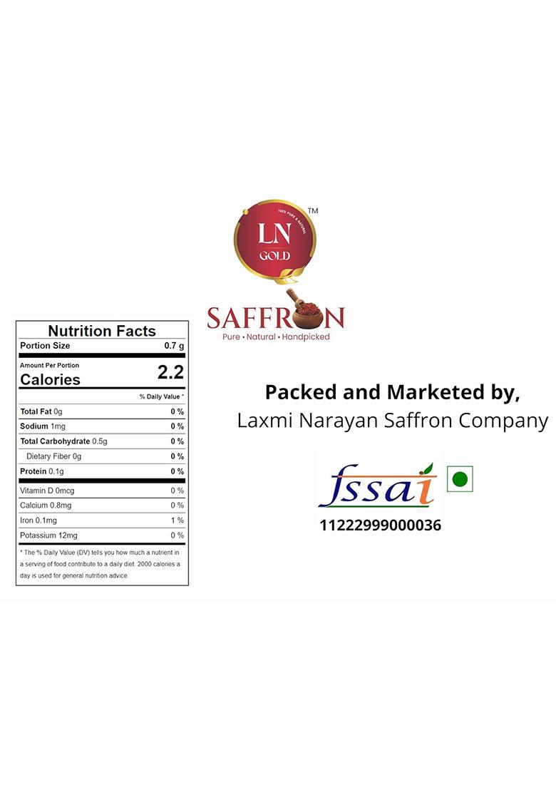 Ln Gold Saffron Luxury Gift Box 3G, Premium And Fresh Kashmiri Mongra Saffron/ Pompore/Kesar. Pure (A+++ Grade) Safrone/Keshar Threads For Pregnant Women, New Born Baby, Biryani, Beauty, Health, Cooking Sweets. (Value Pack Of 3 (3 X 1 Gram = 3Grams))