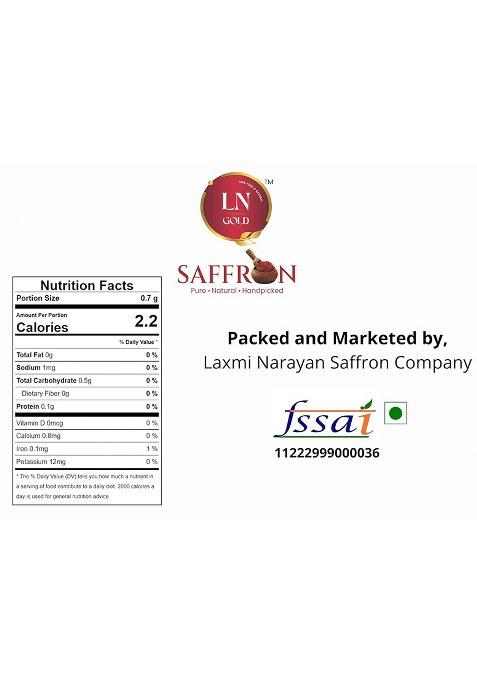 Ln Gold Saffron Luxury Gift Box 3G, Premium And Fresh Kashmiri Mongra Saffron/ Pompore/Kesar. Pure (A+++ Grade) Safrone/Keshar Threads For Pregnant Women, New Born Baby, Biryani, Beauty, Health, Cooking Sweets. (Value Pack Of 3 (3 X 1 Gram = 3Grams))