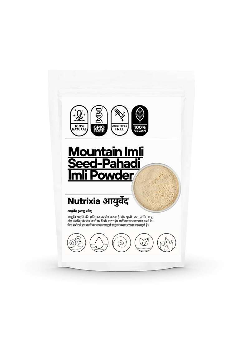 Nutrixia Mountain Tamarind Seeds Powder - Pahadi Imli Beej, 2-3 Inch, Garbeej, Gella, 100% Organic, Non-Gmo, Gluten Free, Vegan (50 Gms) - Indya