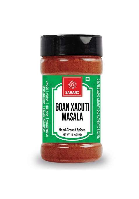 Saranz Goan Xacuti Masala | Authentic , Traditional Recipe Used In Chicken ,Meat Seafood ,Fish ,Vegetables ,Paste No Preservatives Rich & Strong Flavour (100 Grams Bottle)