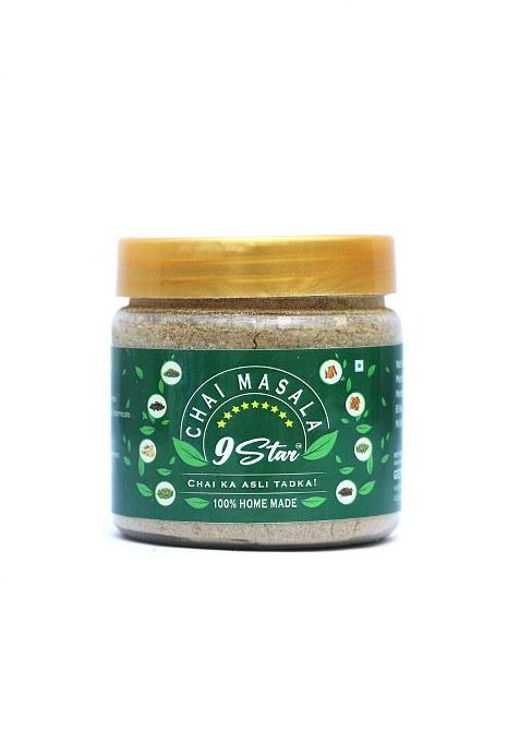 9Star Chai Masala 100% Homemade Tea Powder | 100 Gm (Pack Of 1) 200+ Cups Kadak, Aromatic, Fresh, Flavourful & Organic With More Than 9 Natural Spice Ingredients