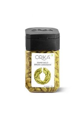Orika Idukki Bold Green Cardamom Whole 60G | 8Mm Elaichi No Artificial Colours Or Preservatives