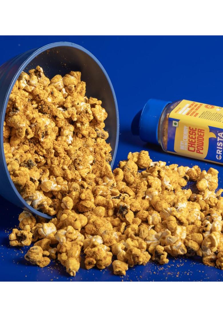 Crista Creamy Cheese Powder 50 Gms| Popcorn Seasoning | For Popcorn, Pasta, Fries & Pizza