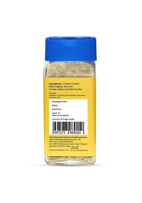 Crista Roman Cacio E Pepe | Premium Herbs & Spices Blends No Onion Garlic Zero Added Colours, Fillers, Additives Preservatives 40Gms