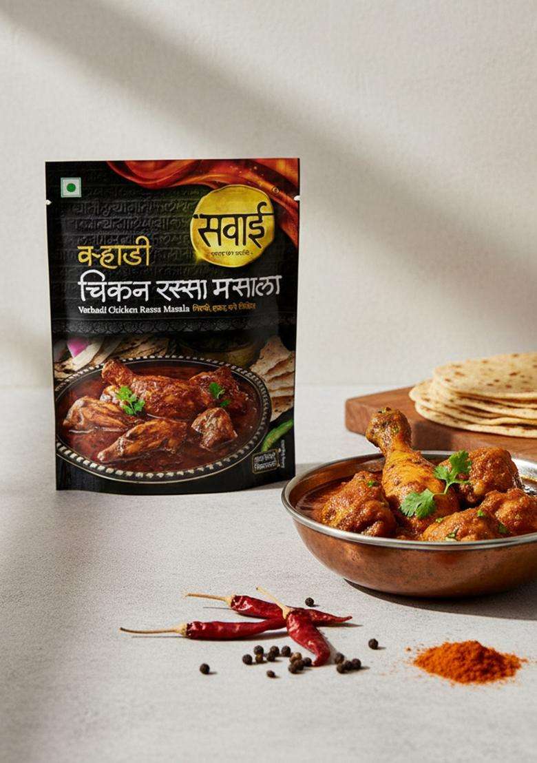 Sawai Varhadi Chicken Rassa Masala 25 Gms Pack Of 4 - Indya