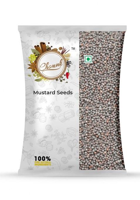 Chounk Mustard Seeds Big | Sarso Moti Whole Rai Pure Black Indian Spices Sarson Natural Seed Kadugu 1Kg