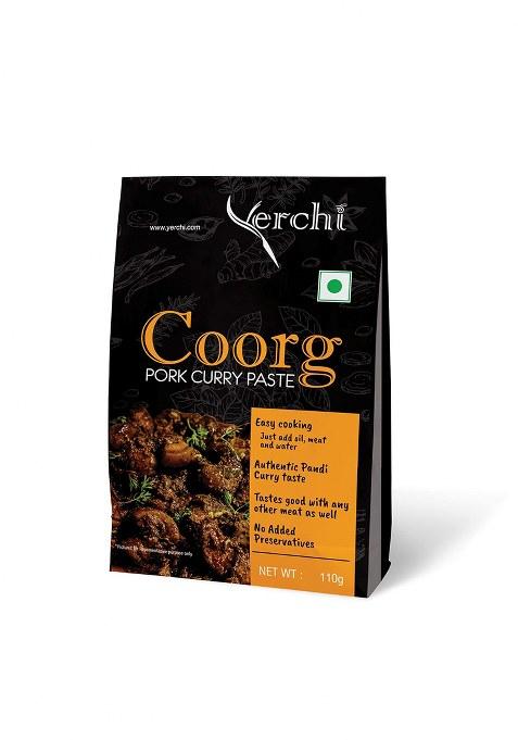 Yerchi Coorg Pork Curry (Pandi Curry) Paste By|Easy Cooking, Just Add Oil, Meat And Water|Authentic Flavour|Cook Both Veg Non-Veg Dishes|330 Gram (3 X 110G)