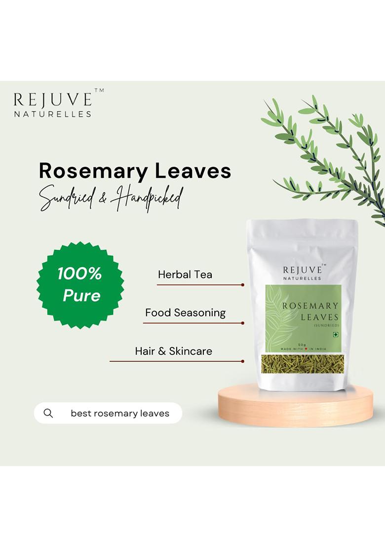 Rejuve Naturelles Rosemary Leaves 100 Grams (Pack Of 2 * 50 G) With Spray And Applicator|Rosemary For Food Herbal Tea