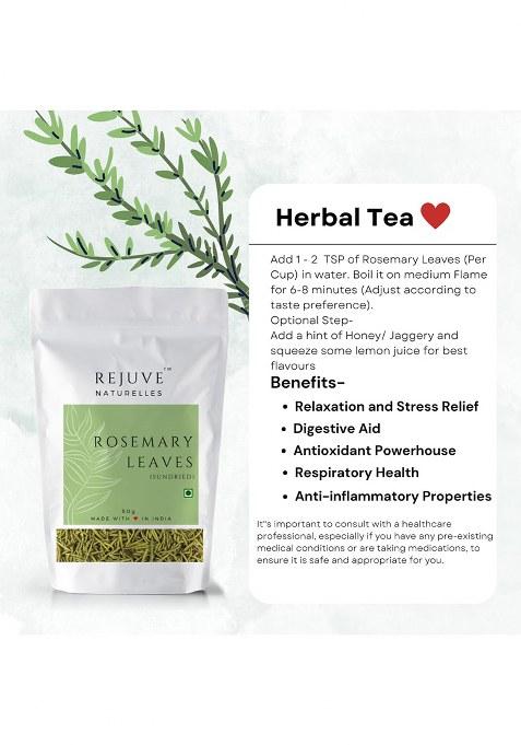 Rejuve Naturelles Rosemary Leaves 100 Grams (Pack Of 2 * 50 G) With Spray And Applicator|Rosemary For Food Herbal Tea
